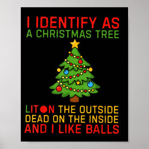 Poster Natal Eu Me Identifico Como Uma Árvore De Natal Ac