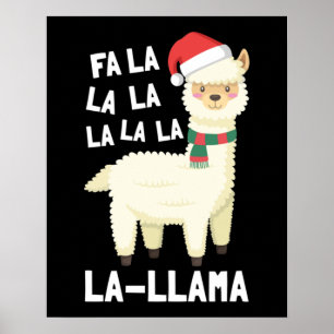Poster Natal Fa La Llama Essential