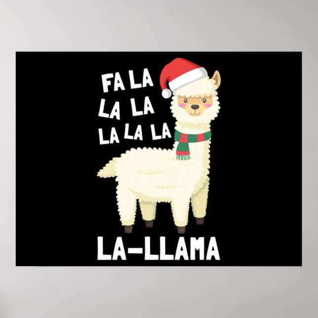 Poster Natal Fa La Llama Essential (Frente)