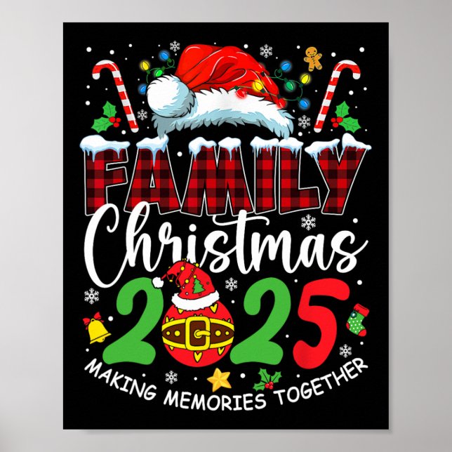 Poster Natal Familiar 2025 Combinação de Papais noeis de  (Frente)