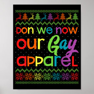 Poster Natal Gay Engraçado Lgbt Nós Agora Nosso Traje Gay