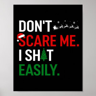 Poster Natal Inapropriado Não Me Assusta Eu Facilmente Em