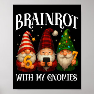 Poster Natal italiano engraçado de 67 Gnomos Brainrot B