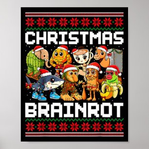 Poster Natal italiano engraçado Rot cerebral italiano Rot