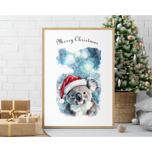 Poster Natal Koala, personalizável (Criador carregado)