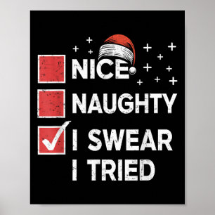 Poster Natal Legal Travesso Eu Juro Que Tentei Lista De N