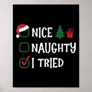 Poster Natal Legal Travesso Eu Tentei Lista Divertida Fam