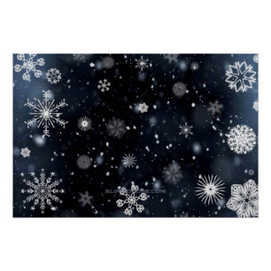Pôster Natal mágico e pacífico de inverno do SlipperyJoe
