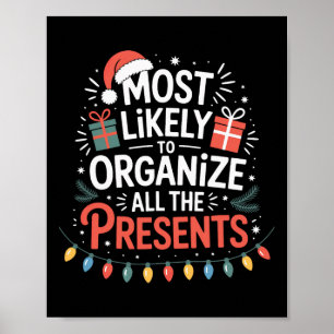 Poster Natal Mais Propenso a Organizar Todos os Presentes