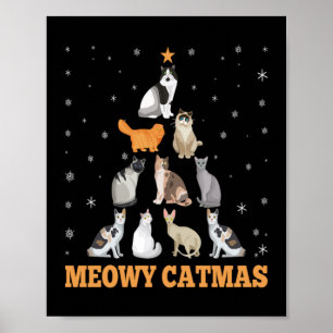 Poster Natal Meowy Catmas Feriado Natal Gift.