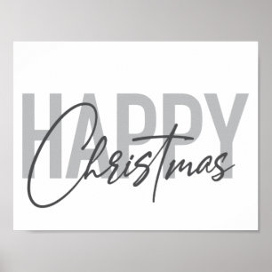 Poster Natal moderno, simples, design urbano Feliz