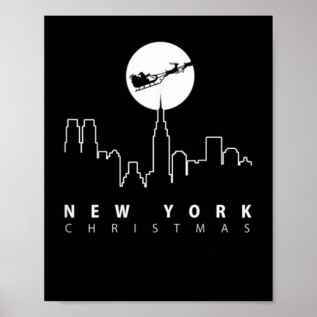 Poster Natal na Cidade de Nova York (Frente)
