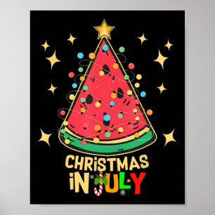 Poster Natal Na Festa De Julho Melancia Árvore De Natal