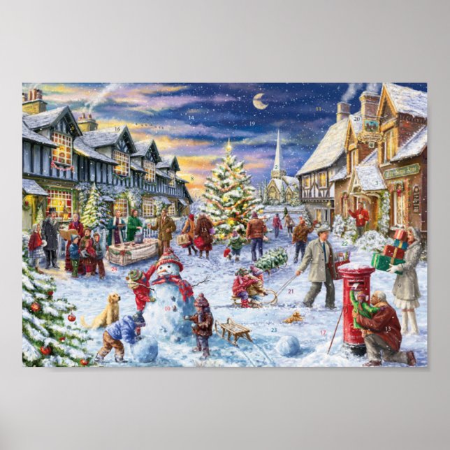 Poster natal na vila (Frente)