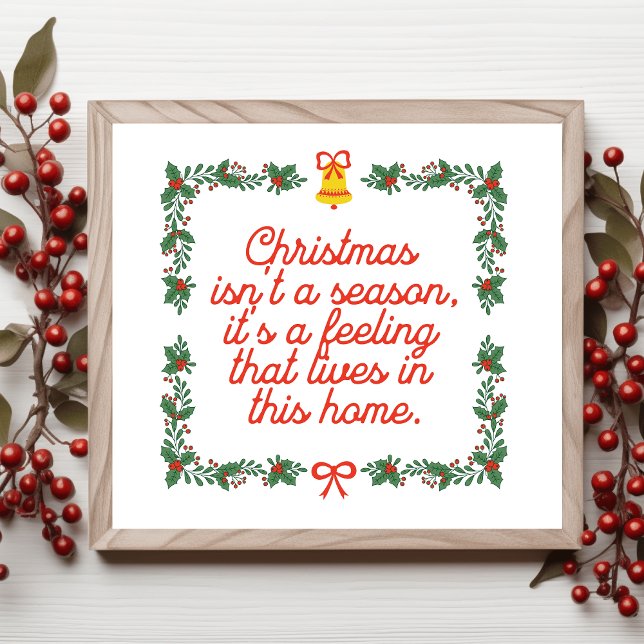 Poster "Natal não é uma época, é um sentimento" Férias (Criador carregado)