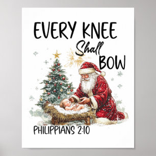 Poster Natal Natividade Cristão Homens Todo Joelho Se Dob