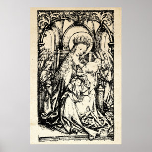 Poster Natal Natividade Madonna e Virgem Infantil Maria