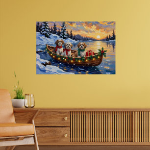 Poster Natal no Barco de Malti Tzu