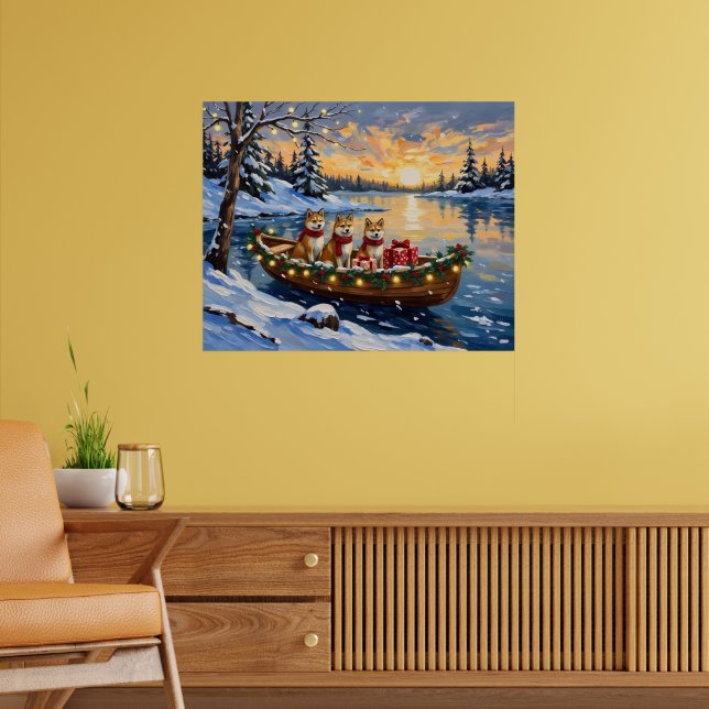 Poster Natal no Barco do Akita (Sala de Estar 2)