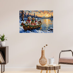 Poster Natal no Barco do Shih Tzu