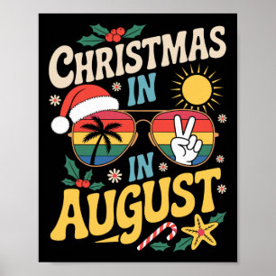 Poster Natal No Verão De Agosto Homens Mulheres Crianças