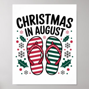 Poster Natal No Verão De Agosto Homens Mulheres Crianças
