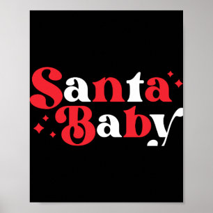 Poster Natal Papai Noel Bebê Fofo Moderno Script Tygraphy