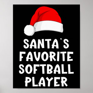 Poster Natal Papai Noel Favorito Jogador Softll Divertido