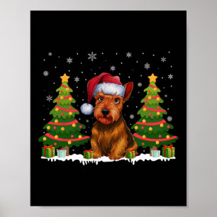 Poster Natal para Papais noeis de Cachorro Terrier escocê