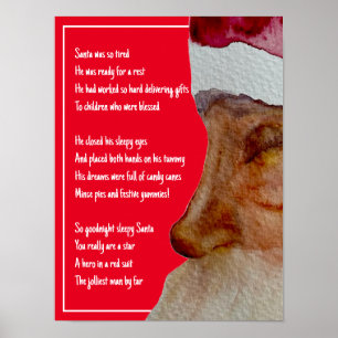 Poster Natal para Papais noeis sonolentos