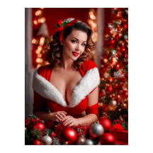 Natal Pinup Santa Claus Lady