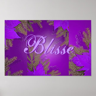 Poster Natal Poinsettia Purple Blisse II