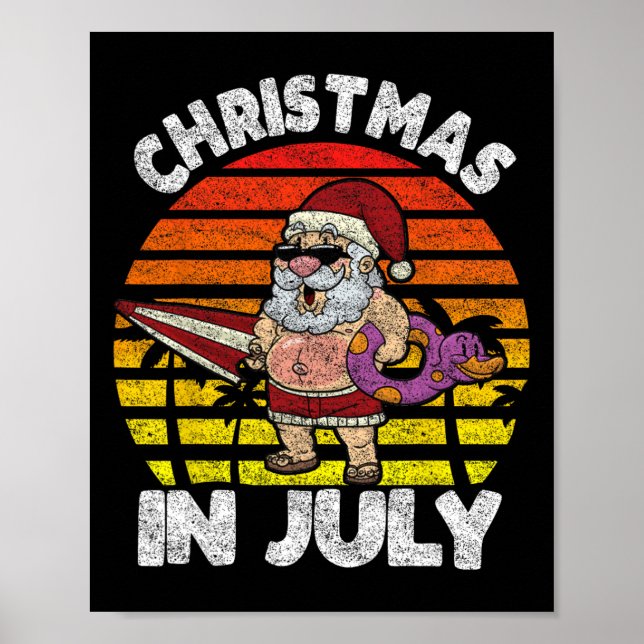 Poster Natal Retrô em Julho (Frente)