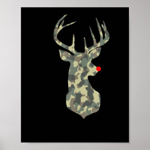 Poster Natal Rudolf Reindeer Red Nose camo hu