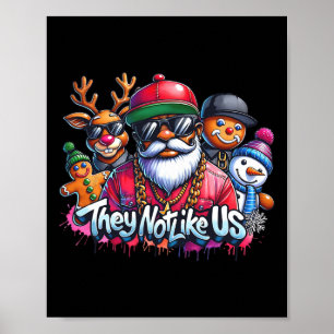 Poster Natal Santa Africano Eles Não Gostam de Nós Dia de
