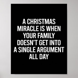 Poster Natal Sarcástico Dizendo Família Xmas Engraçada