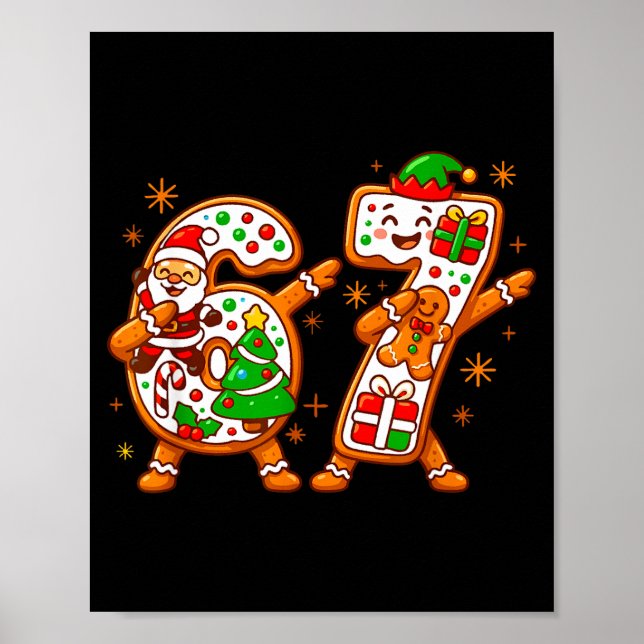 Poster Natal Seis Sete Dabbing Legal Meme 67 Xmas Dab  (Frente)