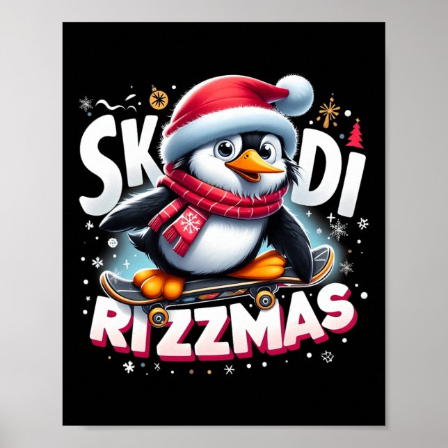 Poster Natal Skibidi Rizzmas Xmas Legal Penguin Holida (Frente)