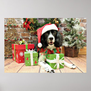 Poster Natal - Spaniel de Springer inglês - Lucy