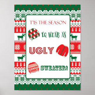 Pôster Natal - Suéter Feio - Tacky - Sinal
