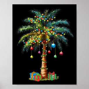 Poster Natal Tropical Luzes Havaianas de Natal do Papai N