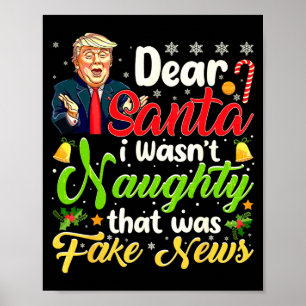 Poster Natal Trump Querido Papai Noel Notícias Falsas Div
