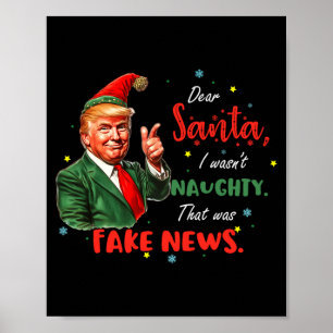 Poster Natal Trump Querido Papai Noel Notícias Falsas Div