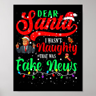 Poster Natal Trump Querido Papai Noel Notícias Falsas Div