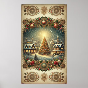 Poster natal vintage