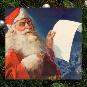 Pôster Natal vintage, lista agradável impertinente de
