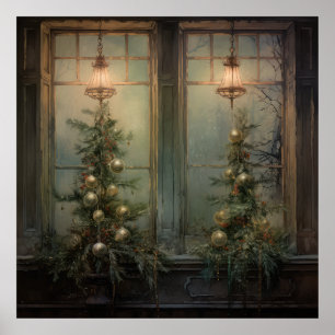 Poster Natal vintage Noturno