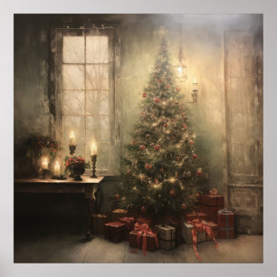 Poster Natal vintage Noturno