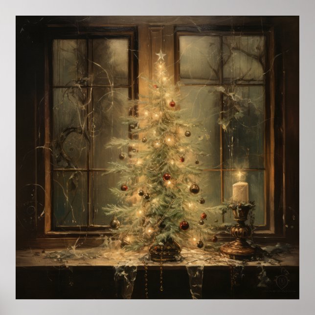 Poster Natal vintage Noturno (Frente)