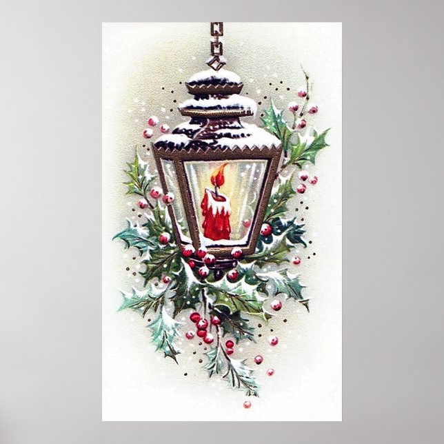 Poster Natal vintage retrorreflectorposter de Feriado (Frente)